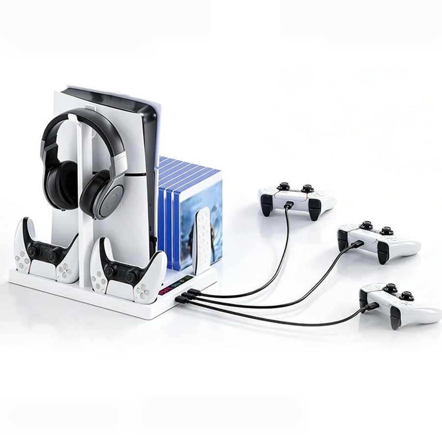 PS5 All-in-One Cooling Stand with Charging & Storage sanitized image 3