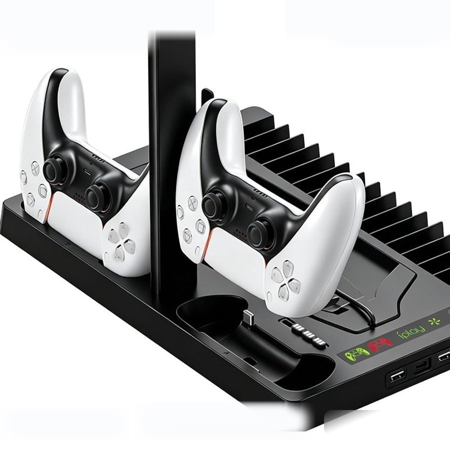PS5 All-in-One Cooling Stand with Charging & Storage sanitized image 5